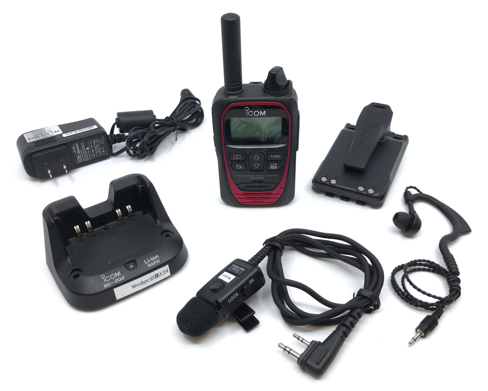 ICOM IP-502Hトランシーバー本体/HM-153LSイヤホンマイクセット 【公式